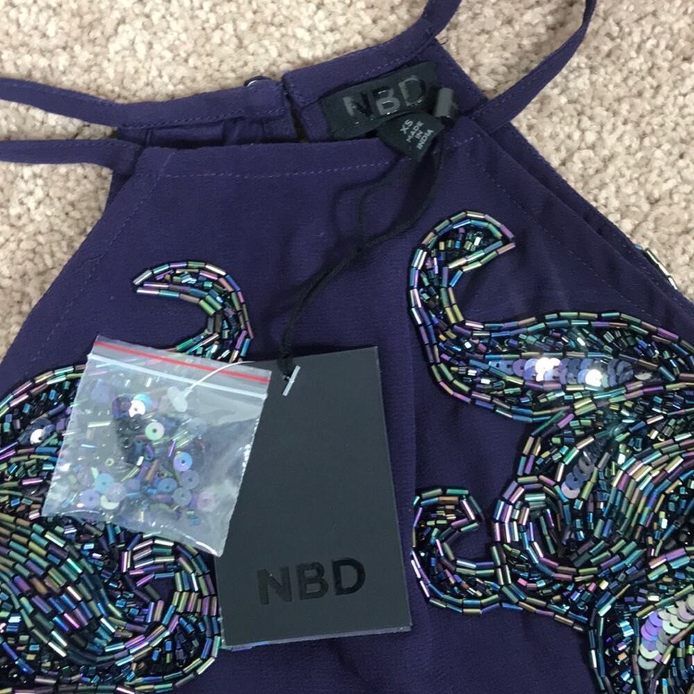 NWT NBD Beaded Floral Bria Dress. - Picture 7 of 9